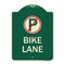Signmission No Parking Symbol Bike Lane Heavy-Gauge Aluminum Architectural Sign, 24" x 18", G-1824-23817 A-DES-G-1824-23817 - alternate 1